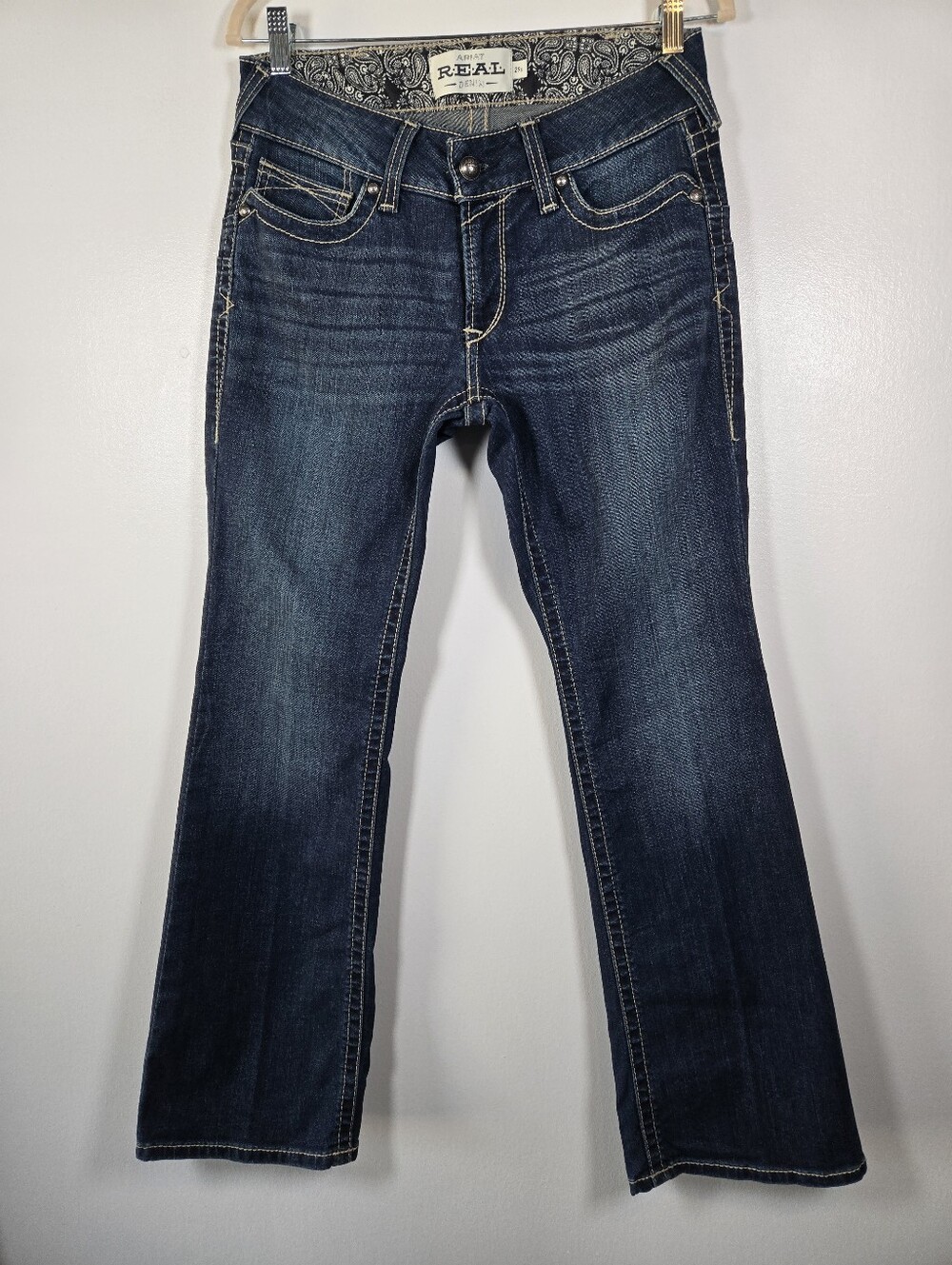 Ariat Spitfire Real Mid Rise Boot Cut Denim Jeans Size 29S Western Riding